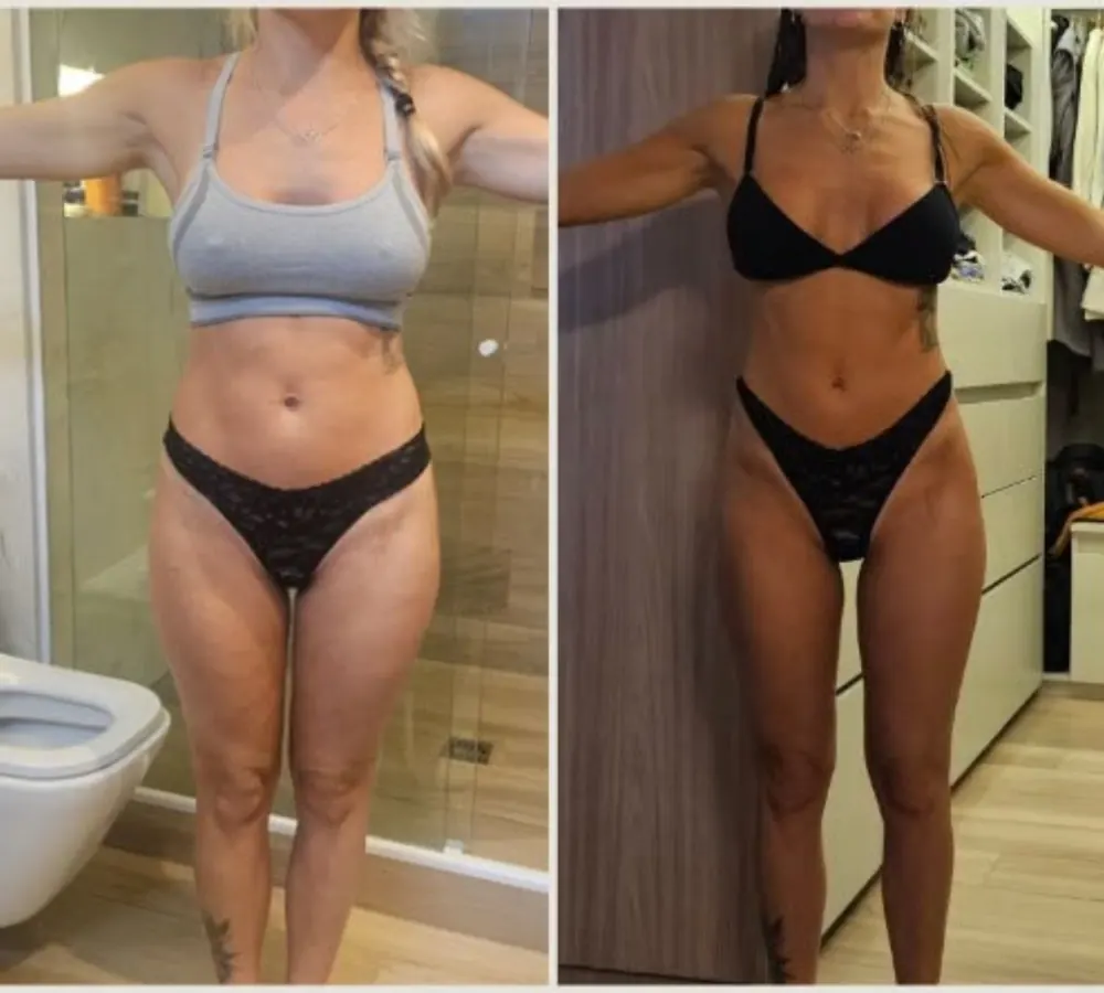 Antes y después: bajar de peso y ganar definición.